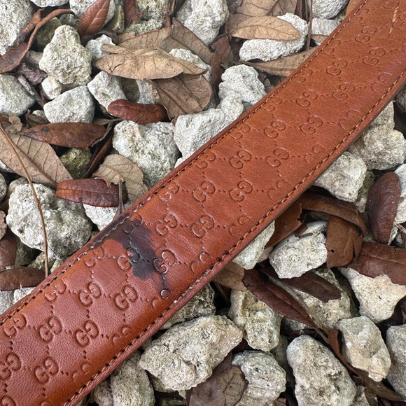 GG Gucci Emblematic Marmont Brown Leather Belt Silver Buckle L - Picture 15 of 15